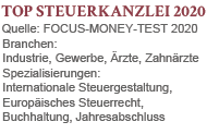 Top Steuerkanzlei 2020 Focus-Money-Test