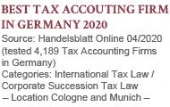 Best Tax Accounting Firm 2020 - Handelsblatt