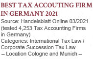 Best Tax Accounting Firm 2021 - Handelsblatt