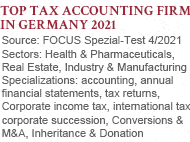 Top Tax Accounting Firm - FOCUS-SPEZIAL-TEST 2021