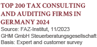 Top Tax Consulting and auditing Firms in Germany 2024- GHM GmbH Steuerberatung, FAZ-Institut