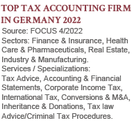 Top Tax Accounting Firm in Germany 2022 - GHM GmbH Steuerberatung, FOCUS