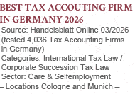 Best Tax Accounting Firm in Germany – GHM GmbH Steuerberatung, Handelsblatt Online 2026 Best Tax Accounting Firm in Germany - GHM GmbH Steuerberatung, Handelsblatt Online 2026