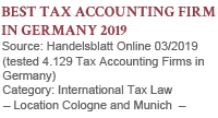 Best Tax Accounting Firm in Germany 2019- GHM GmbH Steuerberatung, Handelsblatt Online