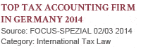Top Tax Accounting Firm in Germany 2014 - GHM GmbH Steuerberatung, FOCUS-SPEZIAL