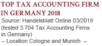 Best Tax Accounting Firm in Germany 2018 - GHM GmbH Steuerberatung, Handelsblatt Online