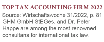 Top Tax Accounting Firm 2022 - GHM GmbH Steuerberatung, Wirtschaftswoche