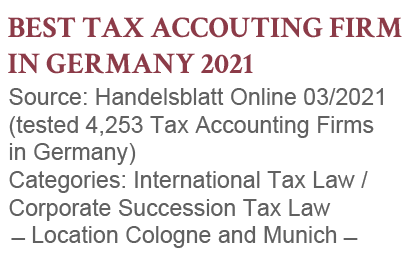 Best Tax Accounting Firm in Germany - GHM GmbH Steuerberatung, Handelsblatt Online 2021