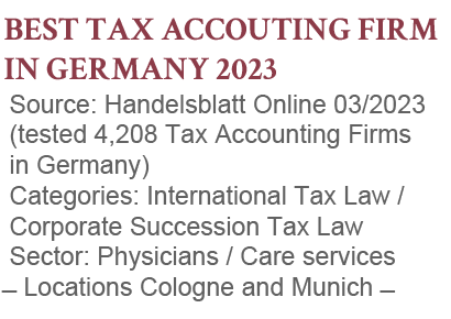 Best Tax Accounting Firm in Germany 2023 - GHM GmbH Steuerberatung, Handelsblatt Online