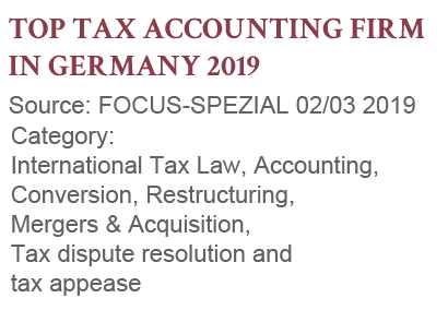Top Tax Accounting Firm in Germany - GHM GmbH Steuerberatung, FOCUS-SPEZIAL 2019