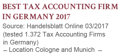 Best Tax Accounting Firm in Germany - GHM GmbH Steuerberatung, Handelsblatt Online 2017