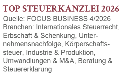 TOP-Steuerbanzlei Focus Business 2026