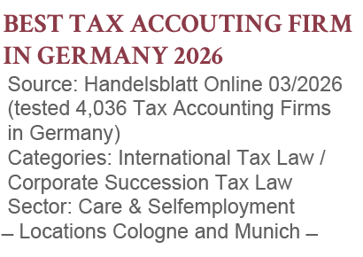 Best Tax Accounting Firm in Germany - GHM GmbH Steuerberatung, Handelsblatt Online 2026
